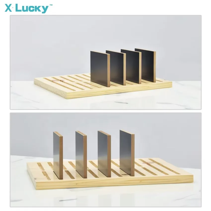 Customized Shelving for Relaxing Fabric Quartz Display Racks Shelving Nature Stone Marble Display Modular Showroom Divider