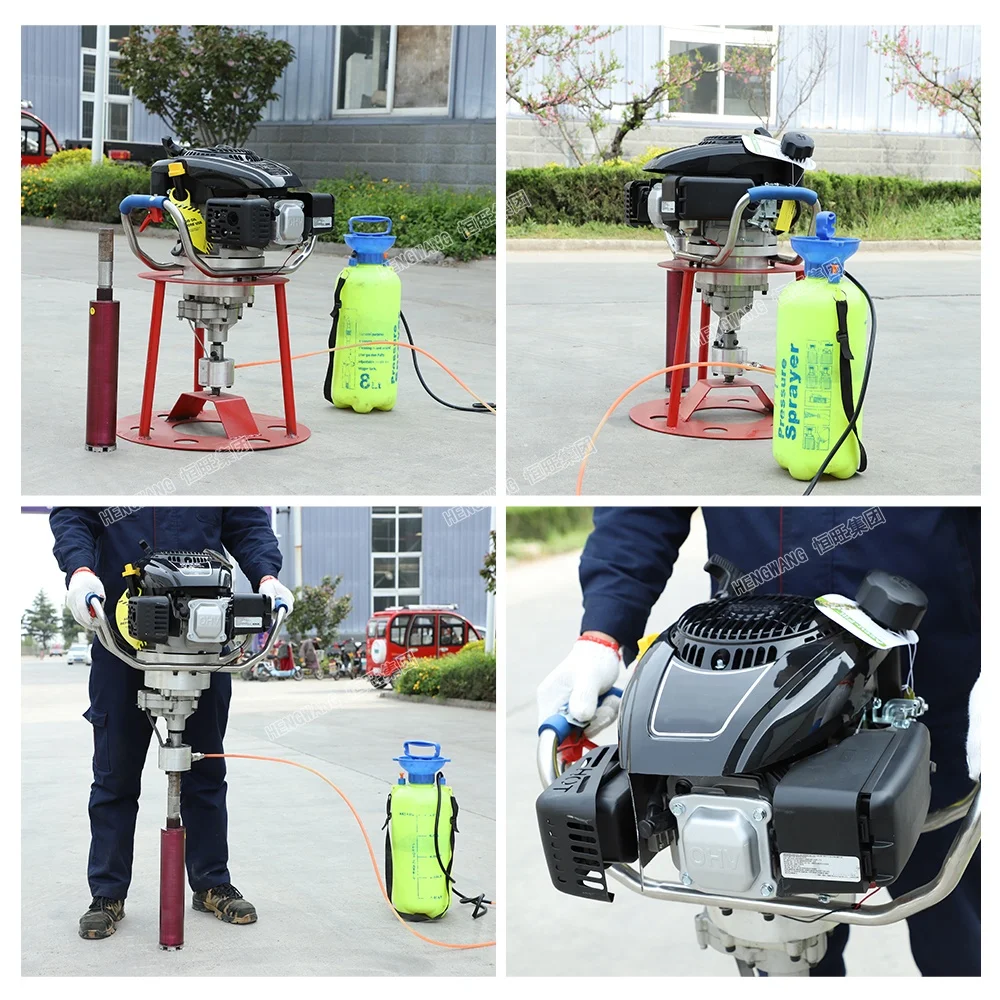 Soil Rock Sampling Portable Easy Operated Backpack Drill Rig Machine