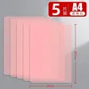 Hojas A4-5 rojas transparentes