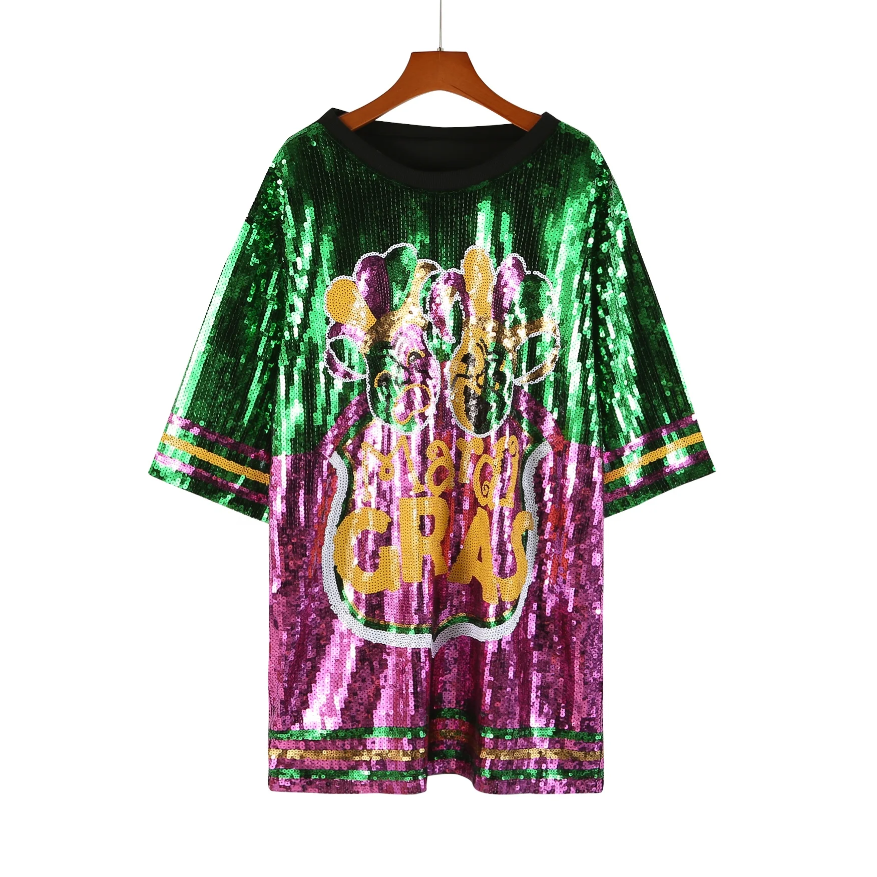 chinese dress ladies Mardi Gras Sequin Dress W Fringe Small/Medium