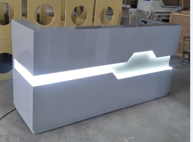 Factory Private Customization Solid Surface Reception Desk Front Table with Drawer