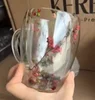 Dried flower glass cup