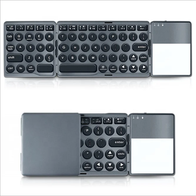 Pocket Size Portable Iclever Fold Keyboard Fold up Mini Keyboard for Phone Tablet Laptop PC ipad iphone