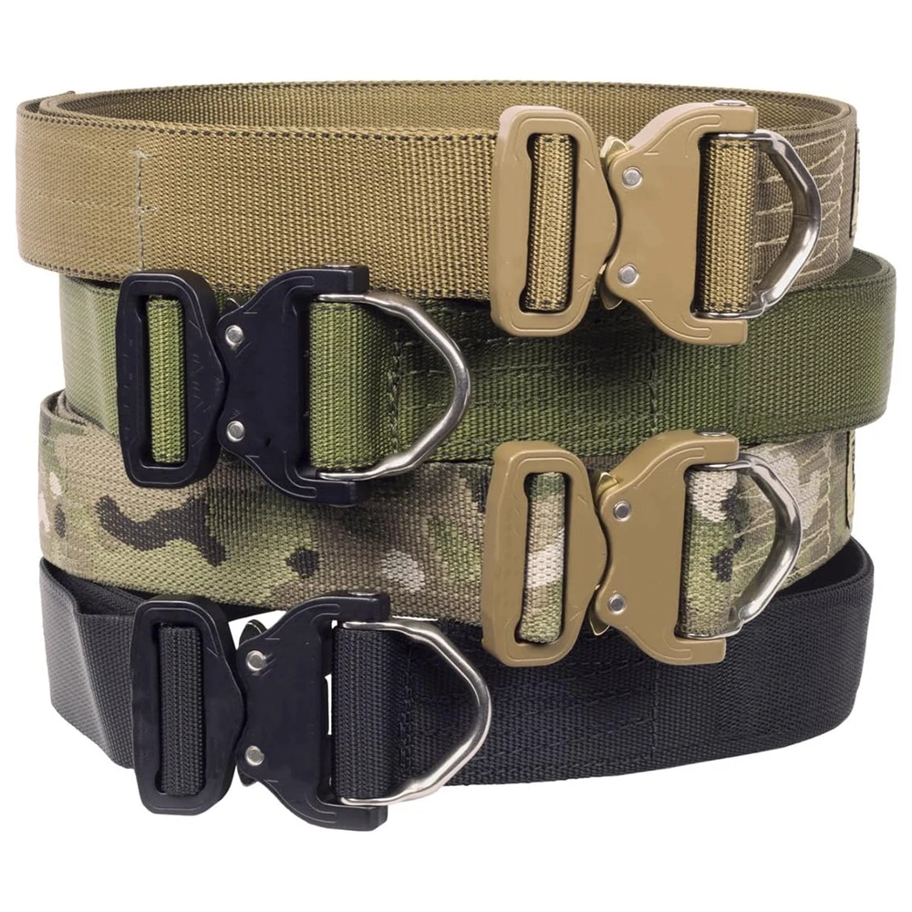 High Quality Durable Waterproof Adjustable Training Men Tactical Belt Wholesale Durable Ring Buckle Belt