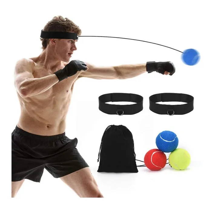 Fight Skill Timing Accuracy Focus and Hand Eye Coordination Training of Boxing Boxing Reflex Ball,6 Difficulty Levels Boxing Ball with 3 Nylon Adjustable Headbands for Improve Reaction Speed Reflex 