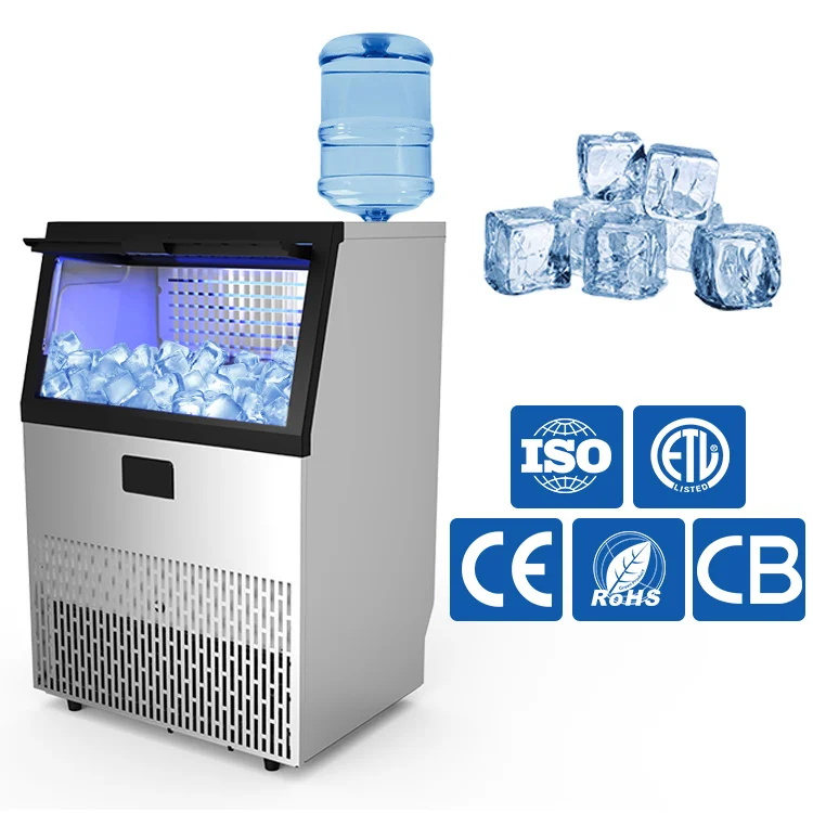 Ice Maker Automated R32 Factory Commercial Stainless Steel Ice Maker Automatic Operation Fast ...