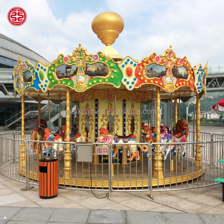 High Quality Commercial Indoor Outdoor Kids Electric Merry Go Round Large Carousel Horse Entertainment Equipment