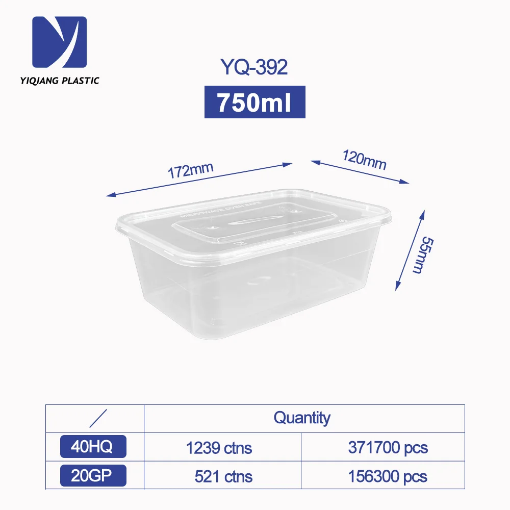 rectangular plastic microwavable cheap small disposable