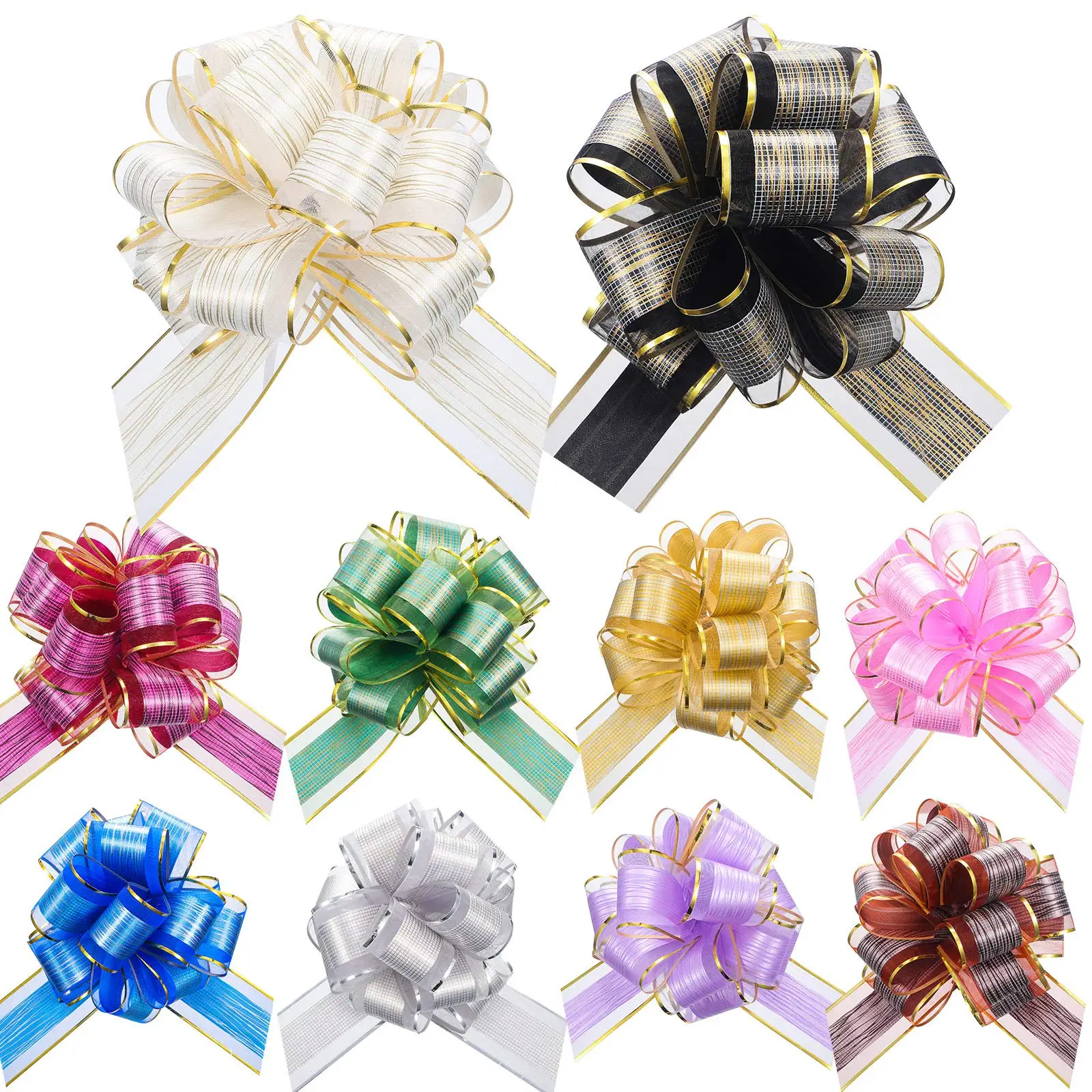 Wholesale Premade Satin Ribbon Pull Bows Star Bow For Gift Wrapping