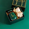 Taza verde L + Oso de toalla Lafite + Caja de regalo de alta gama
