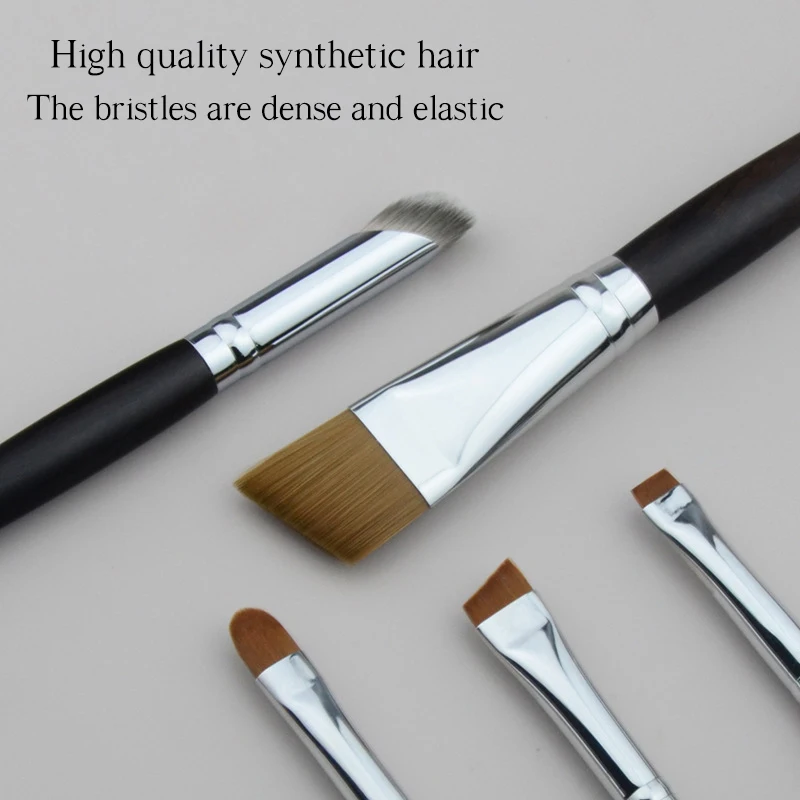 5/19pcs Professional Ebony Handle Natural Hair Makeup Brushes Xgf Goat 