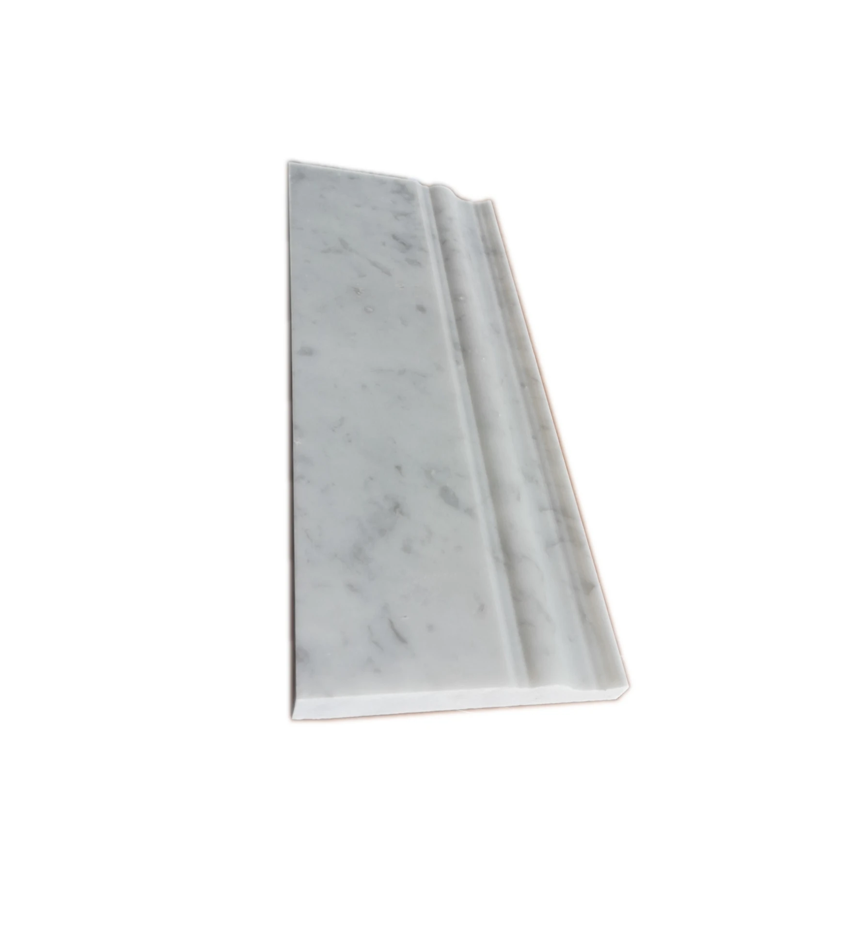 SH STONE Customized Design Carrara White Marble Skirting Board Natural White Marble Flooring Tiles