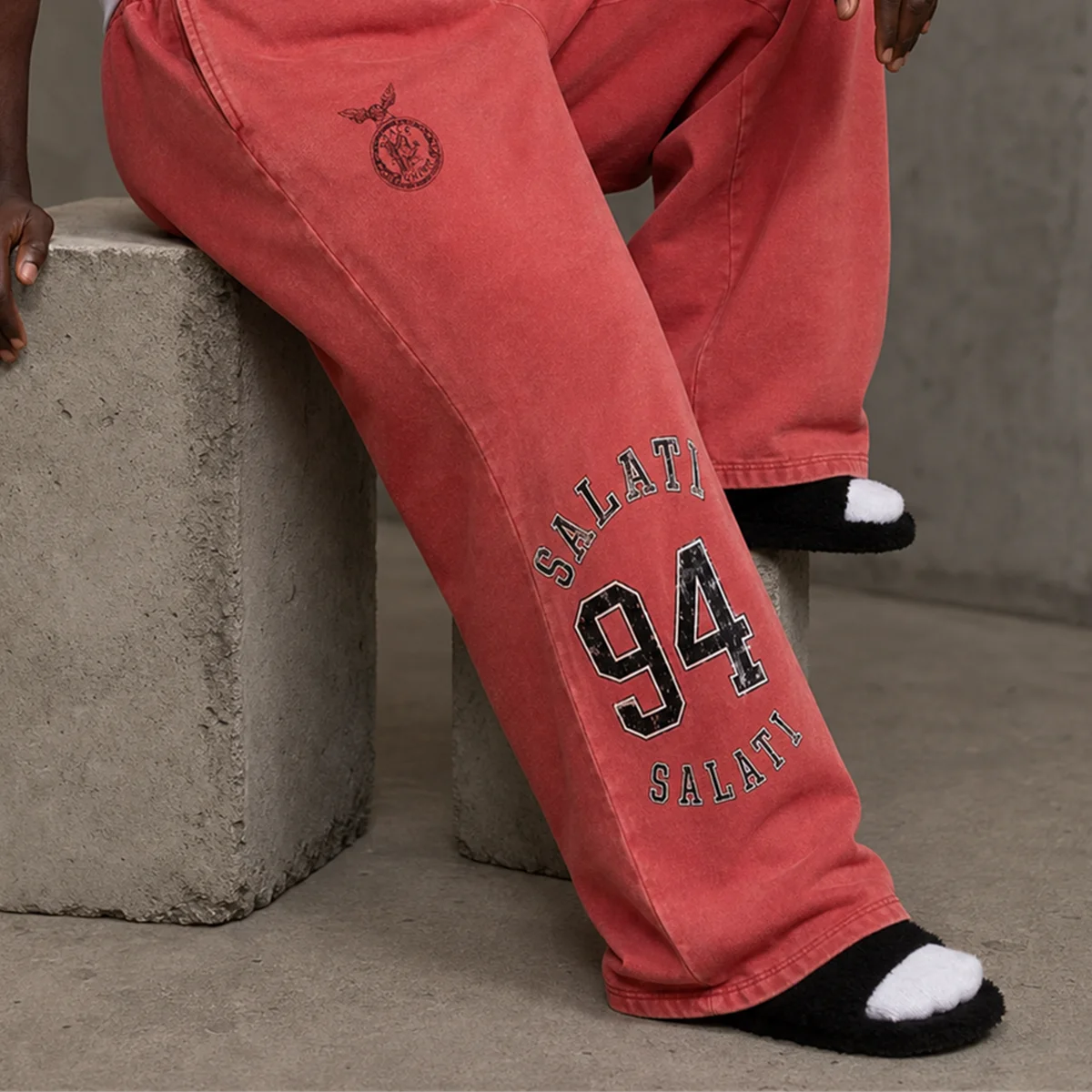 Custom Jogging Heavyweight Acid Wash Sweatpants Sports Sweat Pants Straight Leg Pants Distressed Pants gallery 3