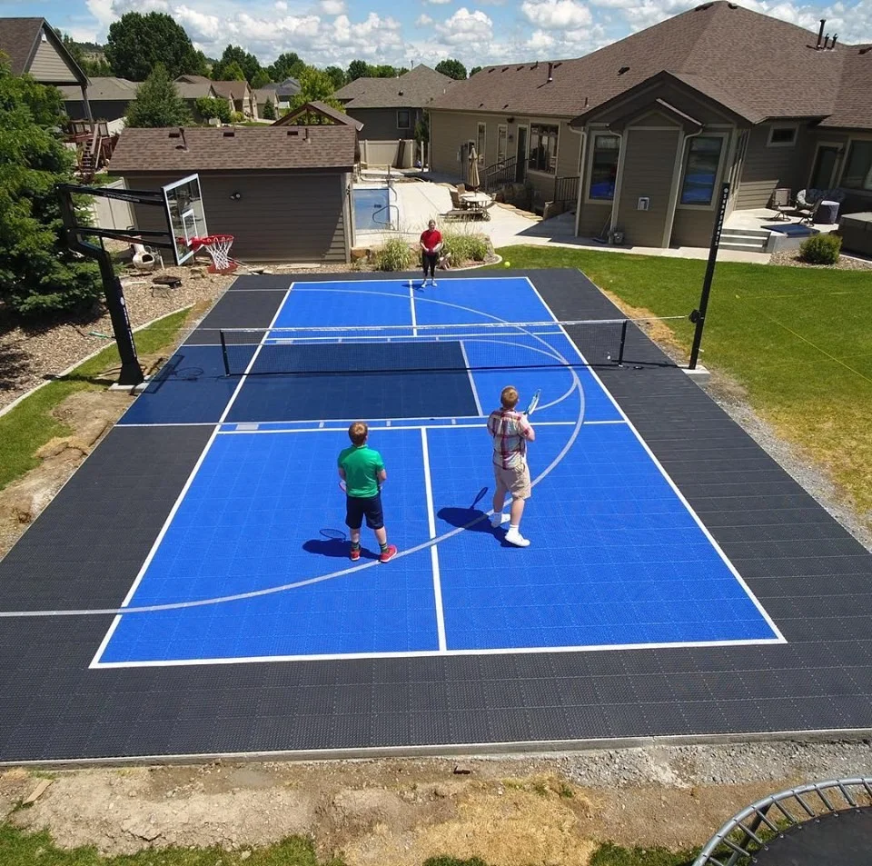Hot Sale 30x50 Feet Home Sports Court Pp Interlocking Modular Sport