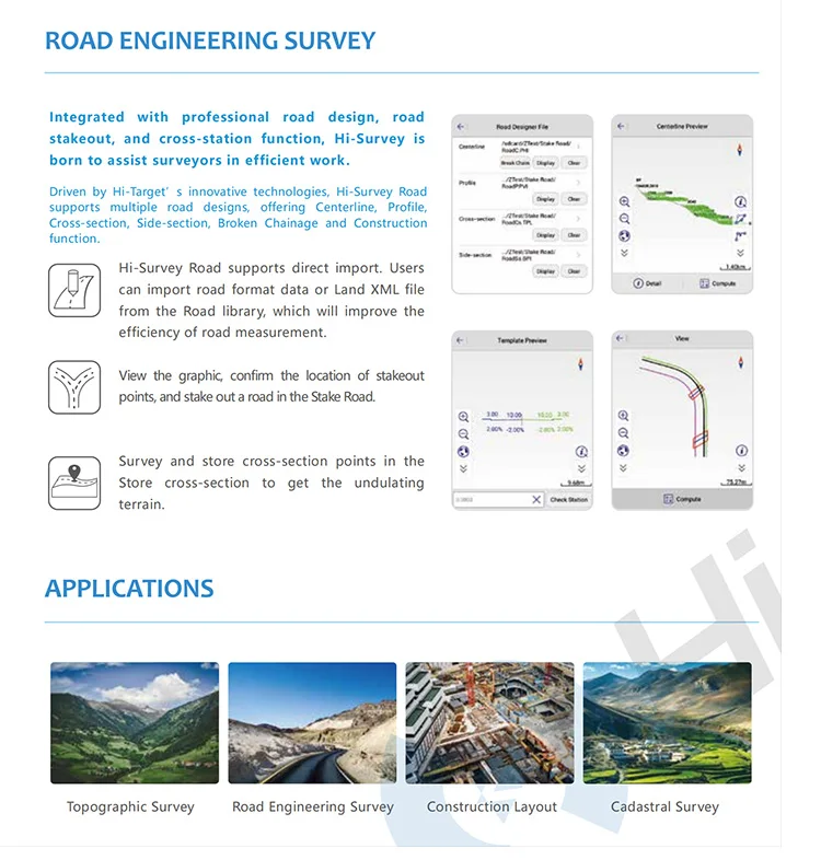 Measurement GNSS RTK Hi -Target V200 Base And Rover Upgrade For Land Surveying Instruments