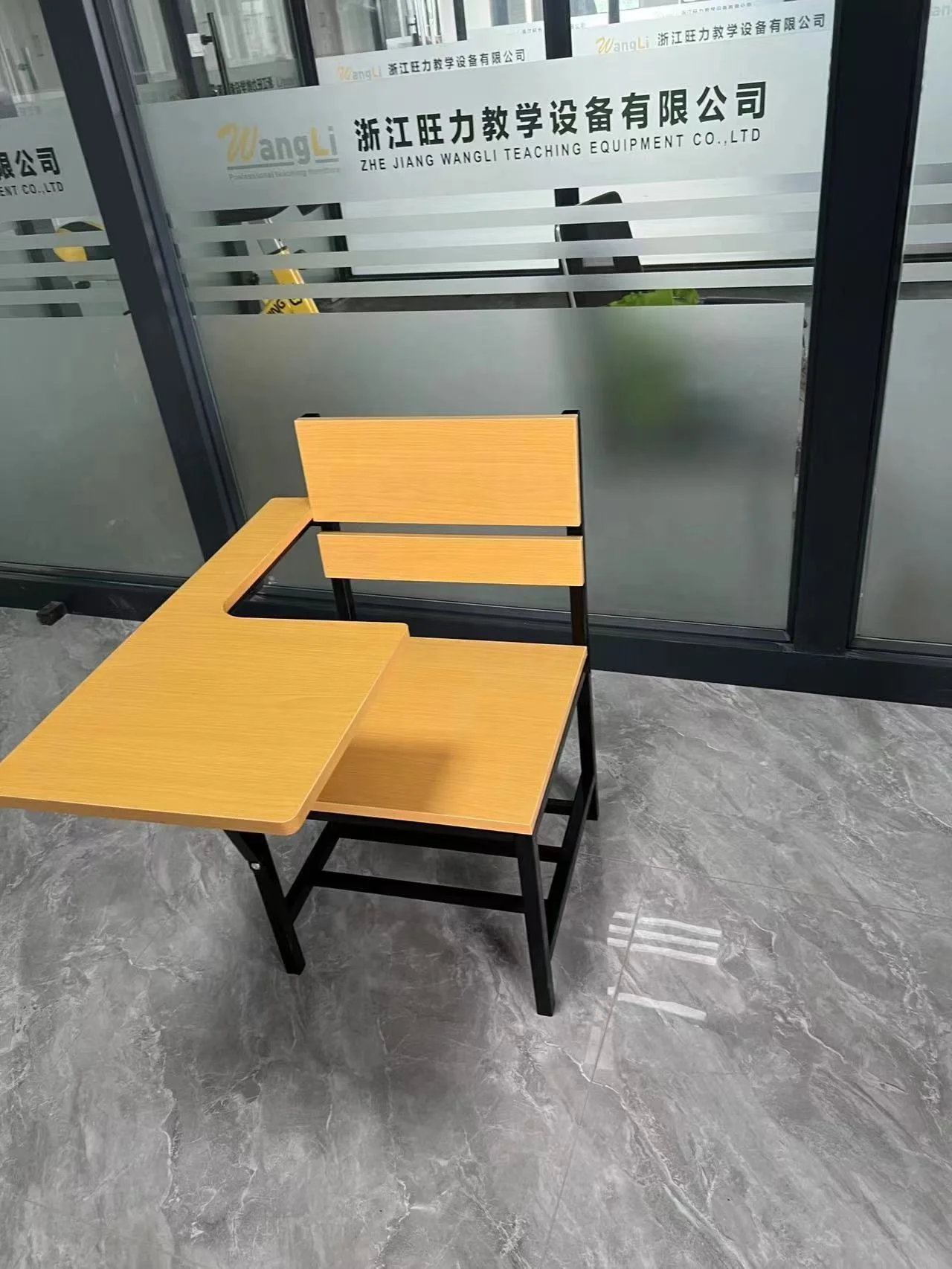 Training Room Chair and Desk Classroom Furniture Wooden School Chairs Philippines Student Chair with Writing Pad School Supplies