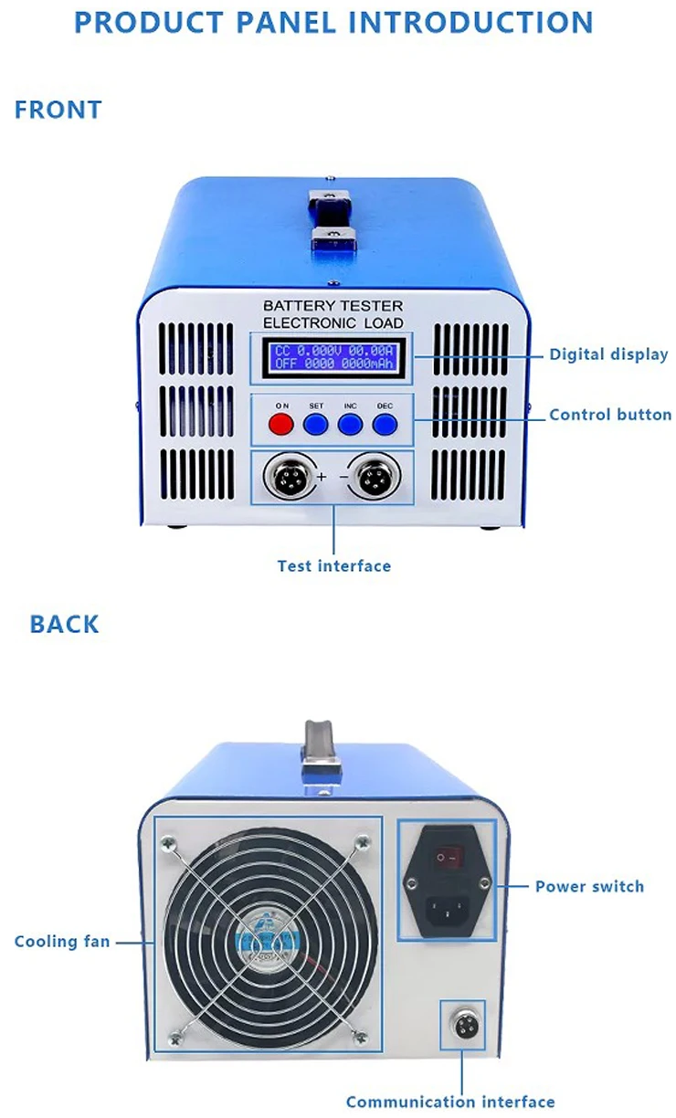 Zketech Ebc-A40L 110V/220V Input 5V 40A High-Current Li-ion LiFePO4 Battery Capacity Tester - Zketech Ebc-A40L Battery Tester, Tester Zketech Ebc-A40L