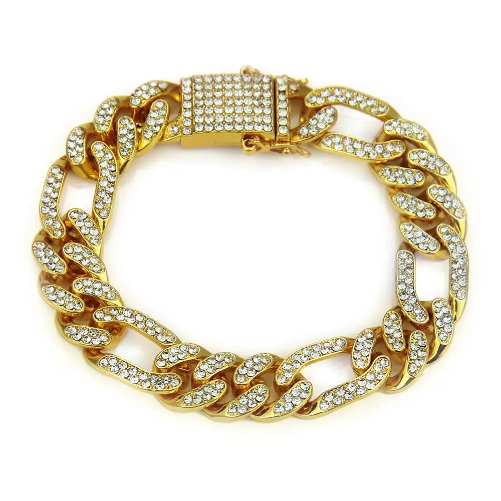 Luxury Hiphop Gold Bracelet Design 