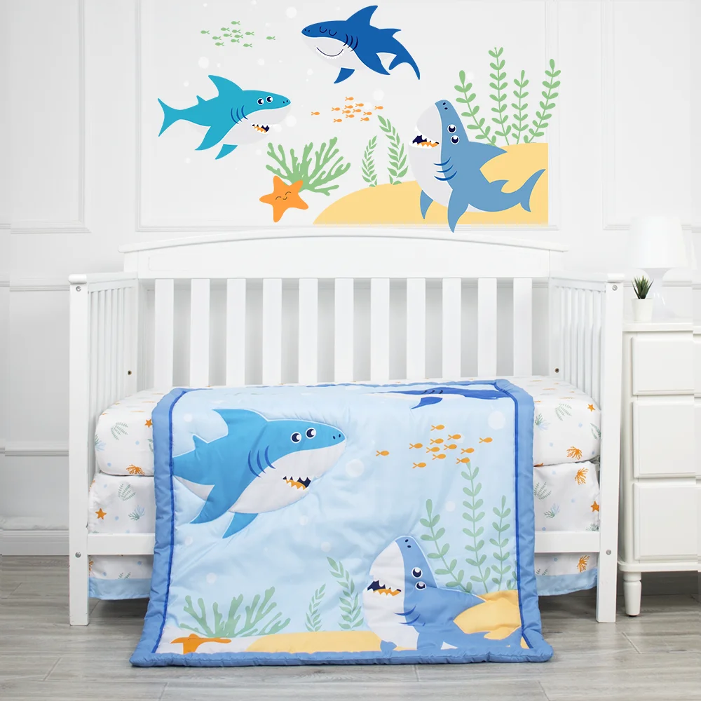 Baby boy shop shark crib bedding