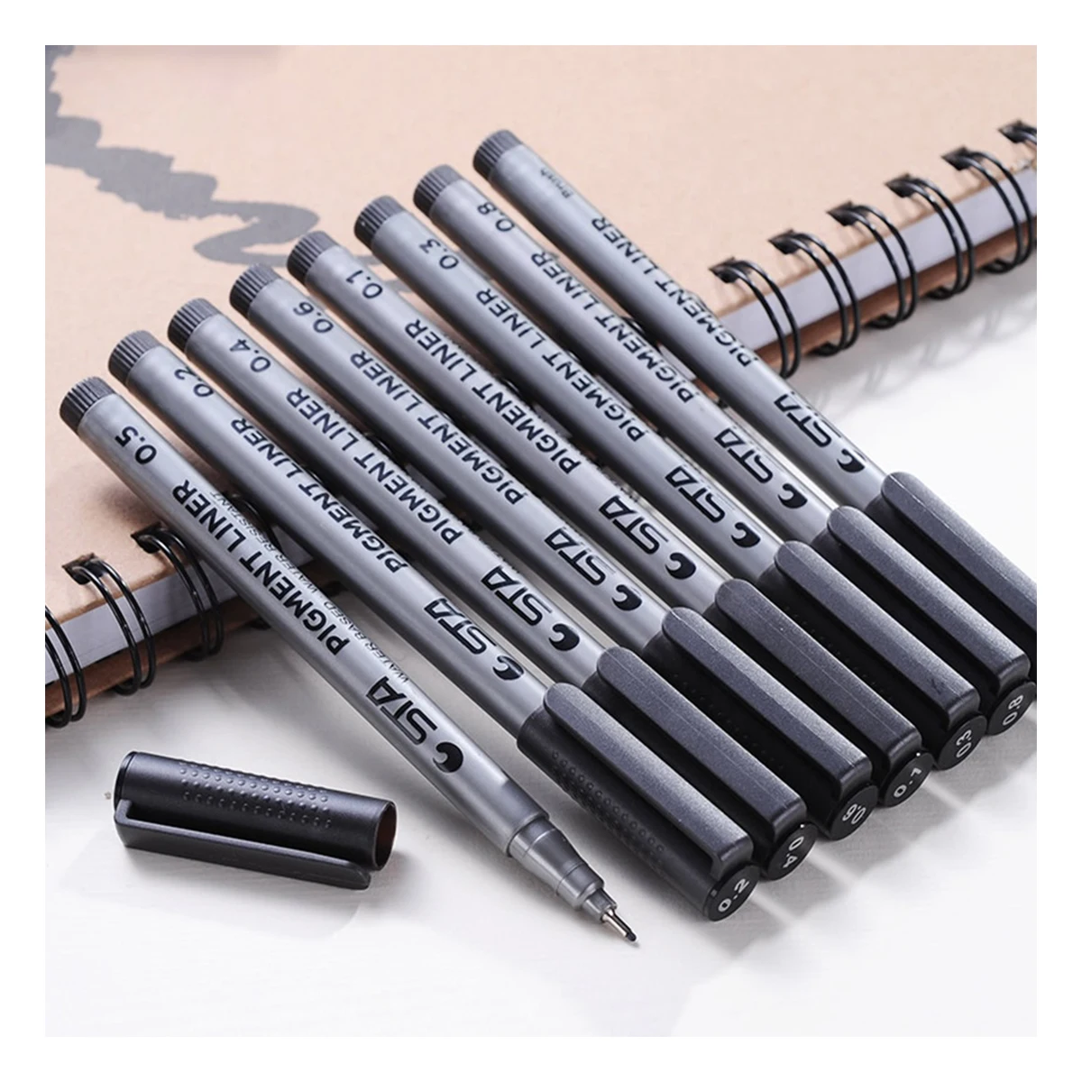 Custom Fine Line Drawing Pigment Liner Ink Pen Set