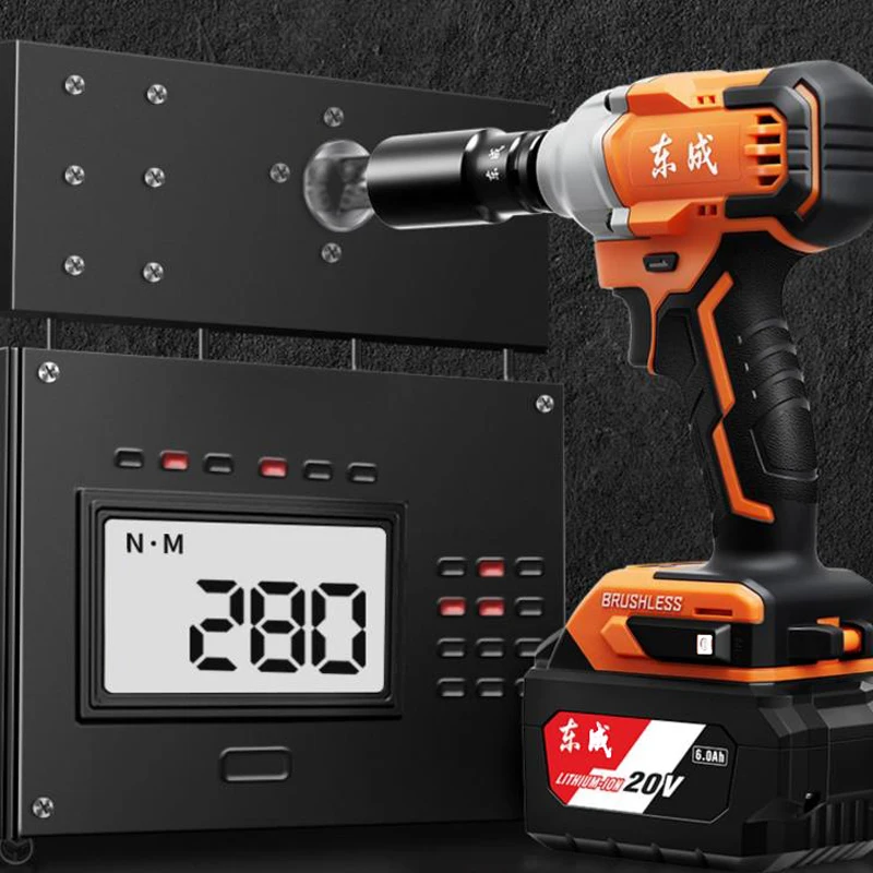 Дунчэн 20V 6.0Ah безщеточный большим вращающим моментом 280N. М Электрический ударный гайковерт одна