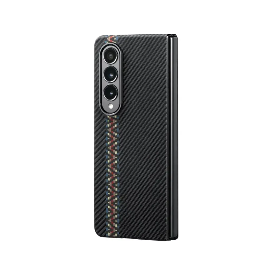 Carbon Fiber Phone Case For Samsung Galaxy Z Fold5 Fold4 Fold3 Fold2 Simple Business Luxury Cell Fall Anti Drop SJK488 Laudtec supplier