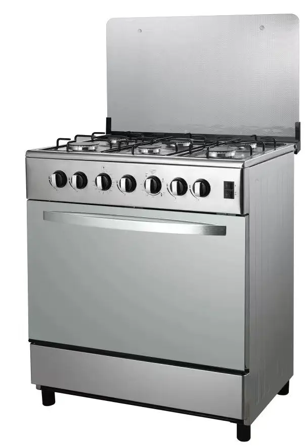 Gas Stove With Oven,Vertical Connected,6 Burners,Gas Fired Oven With 120l Automatic Ignition,Up