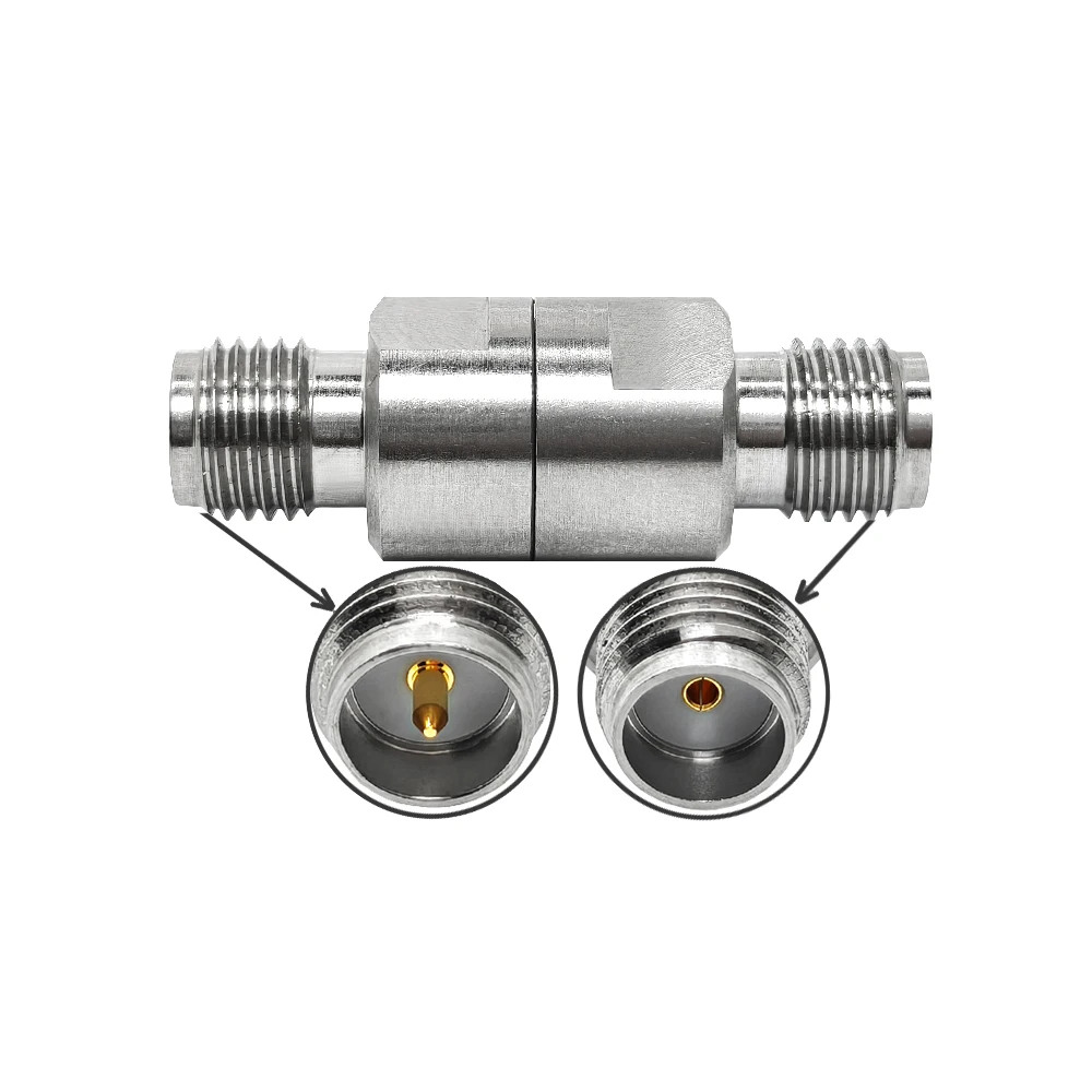 RF Stainless Steel Coaxial Cable Adapter High Frequency SMA Series Dual Female Jack to Rpsma Jack Converter