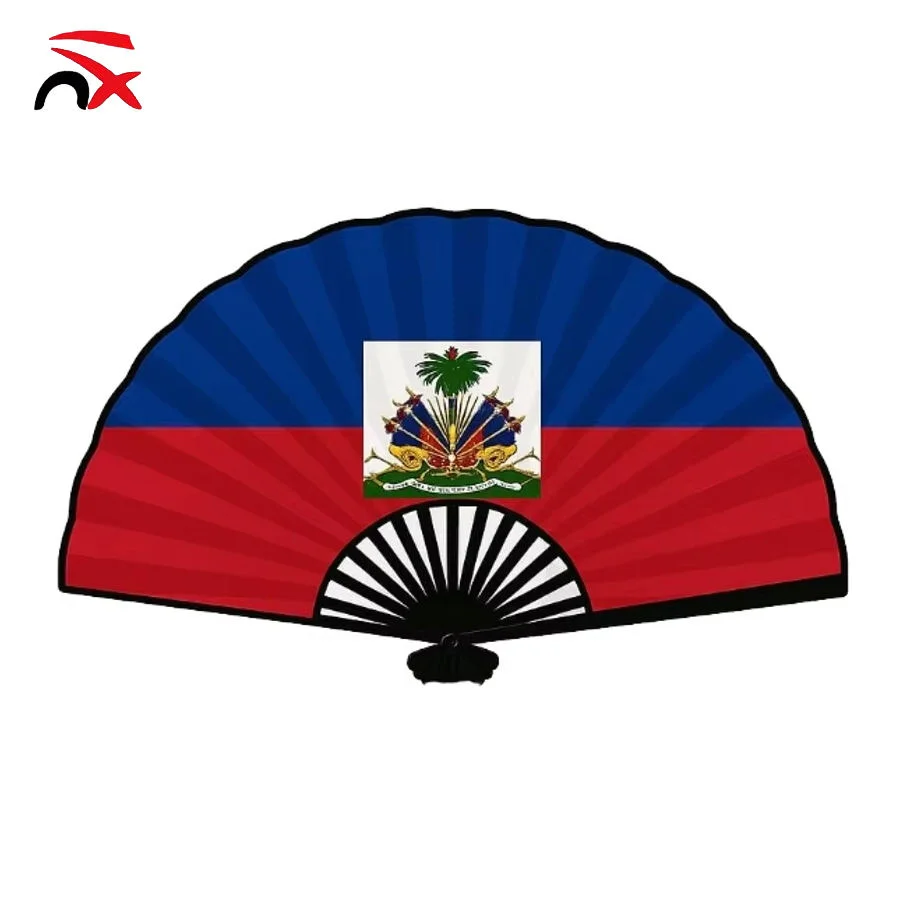 Wholesale 2026 Football Sport Velvet Fabric Plastic Frame Mini Folding Hand Held Fan For Fan Gift_voghion.com