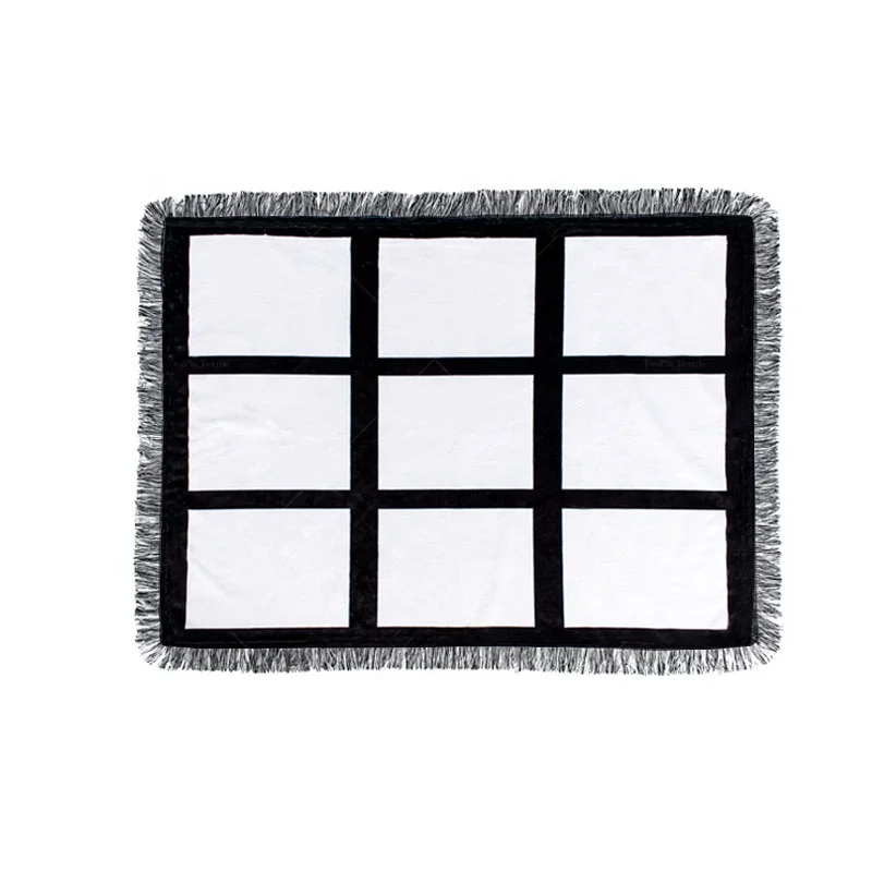DIY Customized Family Photo Printable Throw 9 Panel Blankets