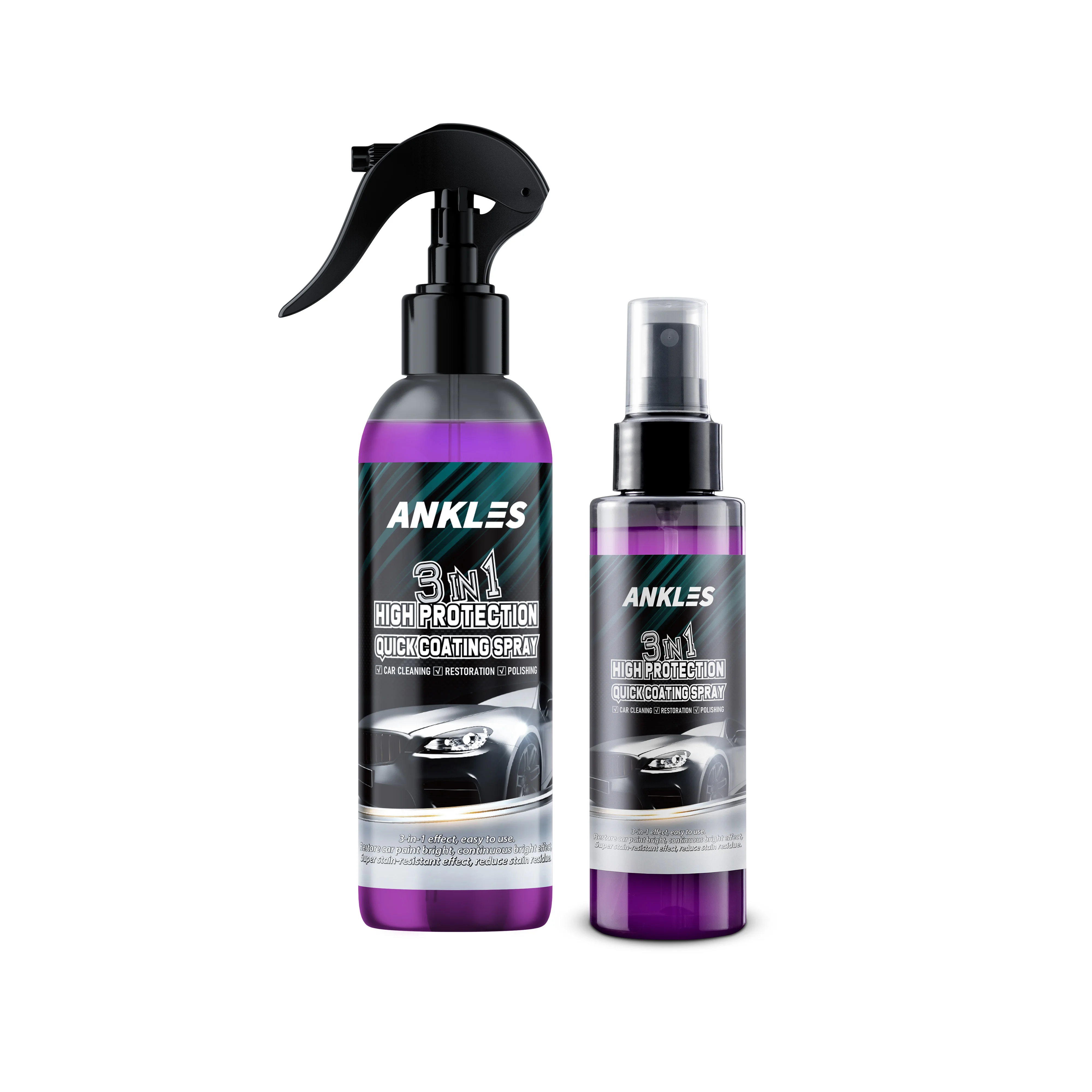 ANKLES 120ml Waterproof Polish Renew Foam Cleaner Car Coating Spray 3 in 1  High Protection Quick Coating Spray