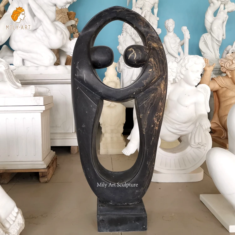 Custom Personality Natural Stone Carving Abstract Statue Marble Angry Boy Sculpture