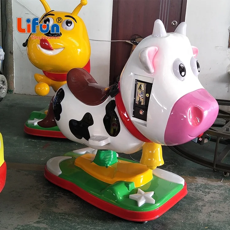 Animal Type Coin Operated Indoor Kids Amusement Swing Rides Game Machine Fiberglass Kiddie Ride for Sale