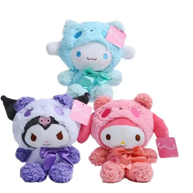 Unisex Cute Cartoon Dog Plush Doll Transforms Panda Super Soft Fur Stuffed Animals Toy PP Cotton Filling Hot Sale Gift for Kids