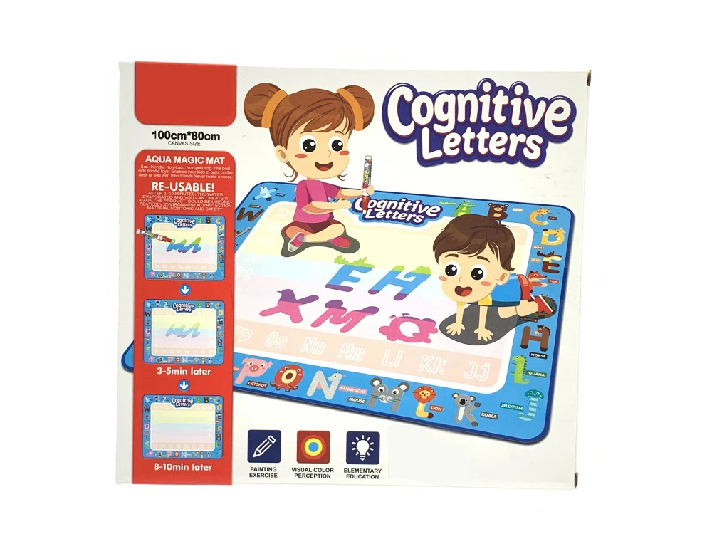 40 X 32 Inches Extra Large Cloth Water Drawing Doodling Mat Aqua Magic