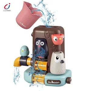 Swimming Bathroom Tree House Bathing Shower Kids Bath Toys Pipeline Water Spray Shower Game Baby Bath Animal Toys for Kids
