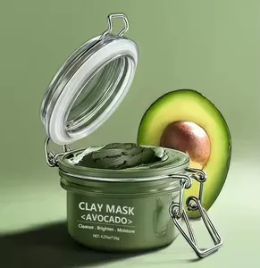 Customized 120g Avocado Clay Mask Deep Cleaning Pores Whitening and Blackhead Removal Face Use