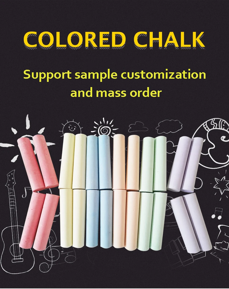 Non Toxic Outdoor Jumbo Sidewalk Chalk Set With Custom Logo Storage