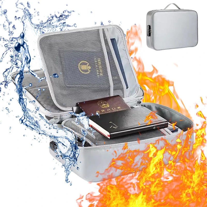 Огнеупорная страховая сумка-Органайзер коробка для паспорта аксессуар водонепроницаемая огнестойкая Сумка документов с паролем замком