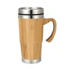Grande tasse de bureau en bambou marron 450 ml