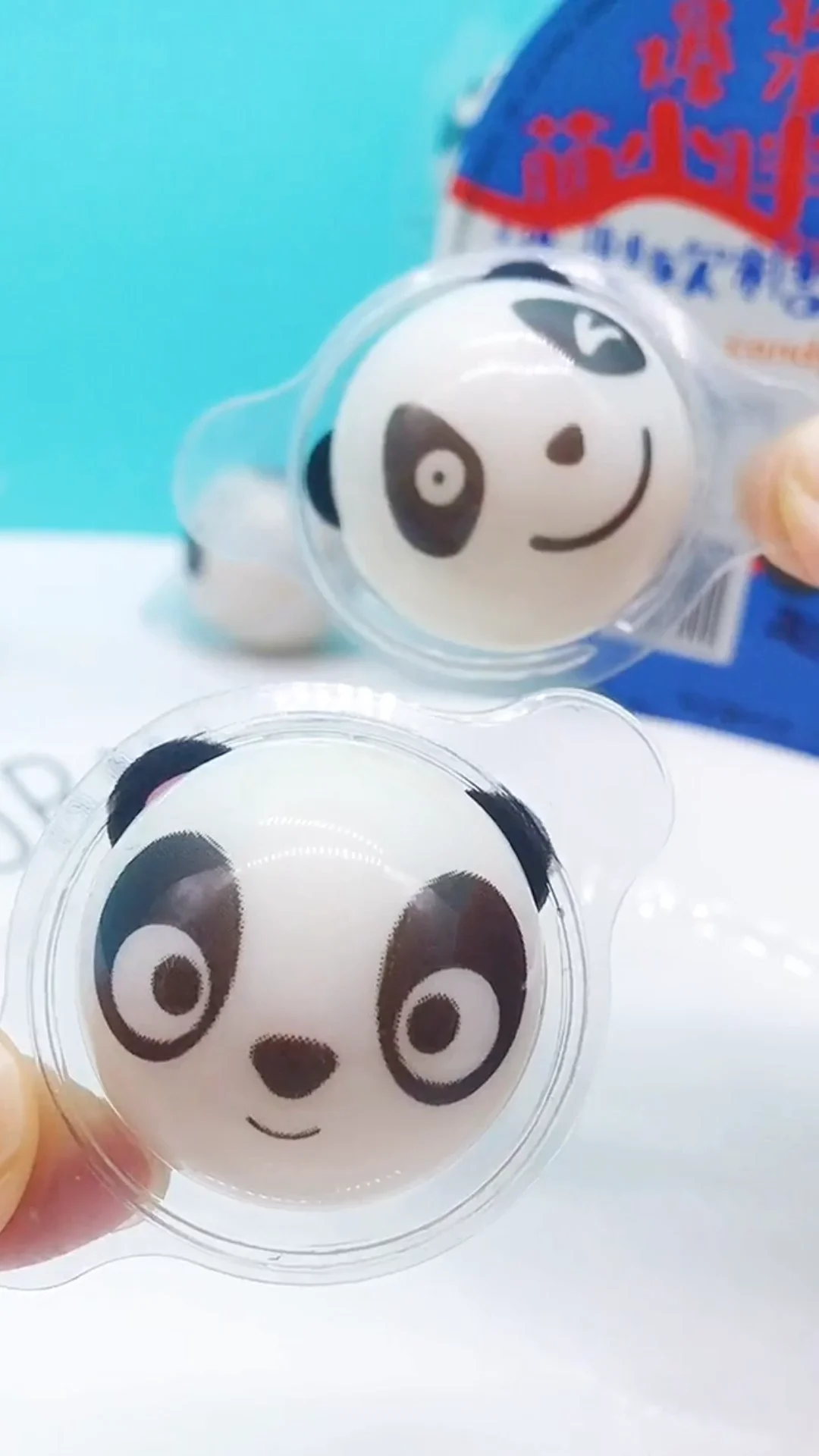 Panda Gummy Eyes Candy Eye Bear Lollipop Candies Halal Squishy