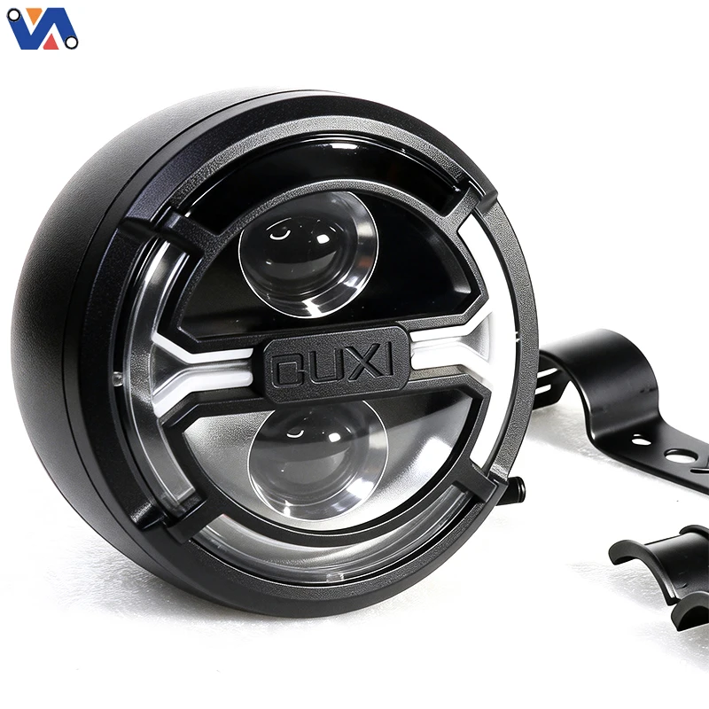 مصباح أمامي ذكي أصلي من نوع LED بـ6 دبابيس لدراجة OUXI V8 الكهربائية – إشارات انعطاف مدمجة والتحكم عبر تطبيق البلوتوث – مصباح بديل عالي التقنية للدراجات الكهربائية طراز OXV8-07D