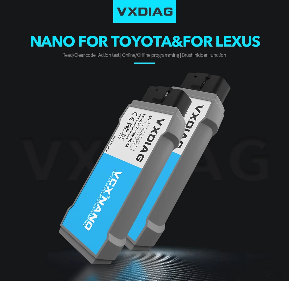 VXDIAG VCX NANO for TOYOTA TIS Techstream V12.10.019 Compatible with SAE J2534 