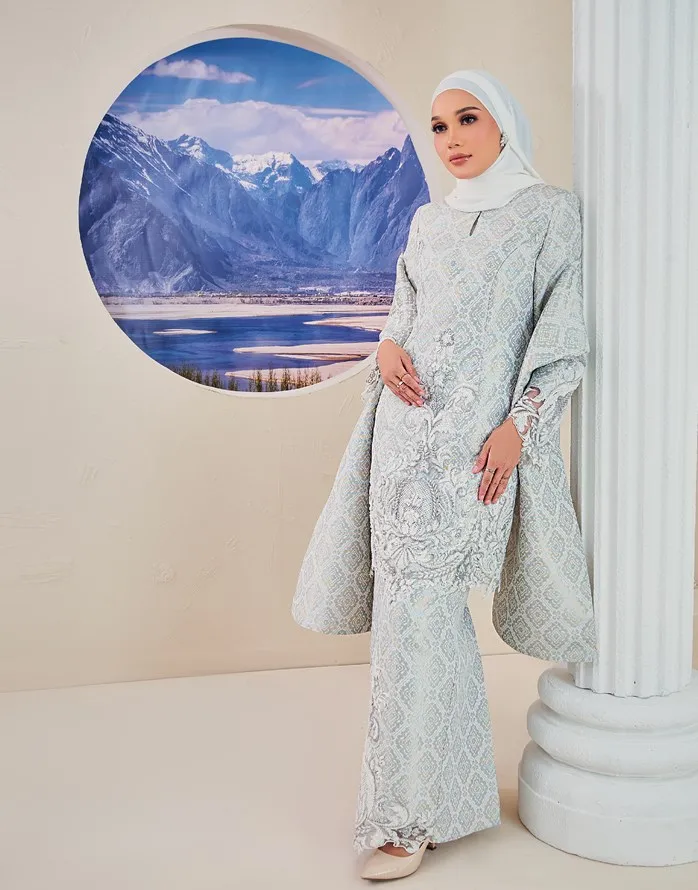 Sipo Eid Muslim Abaya Set Malaysia Women's Clothing 2 Piece Abaya Suits