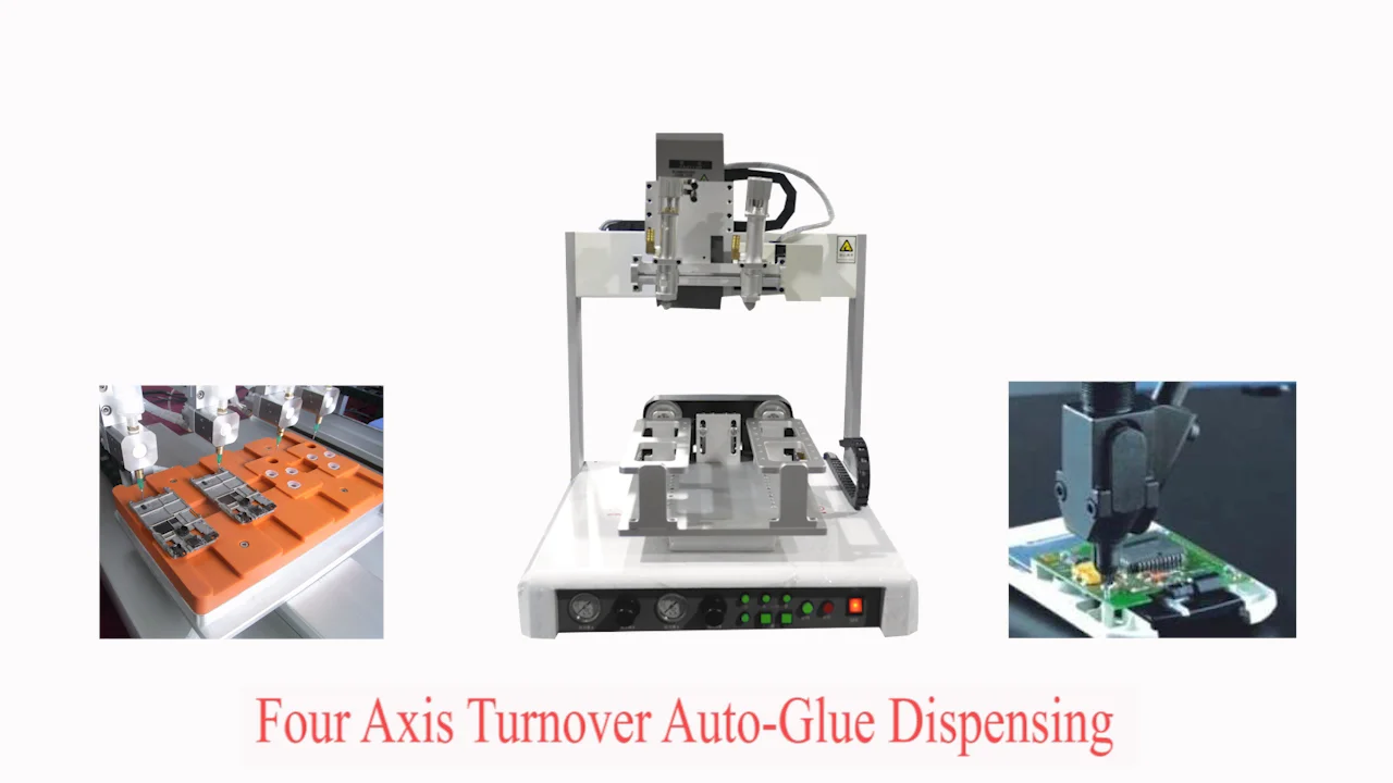 High Efficient Desktop 4 Axis Turnover Glue Automatic Dispensing