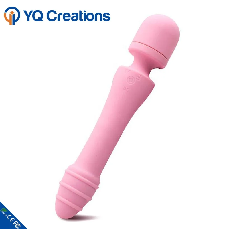 G-spot Heated Silicone Vibrator Wand Massager With Double Motors