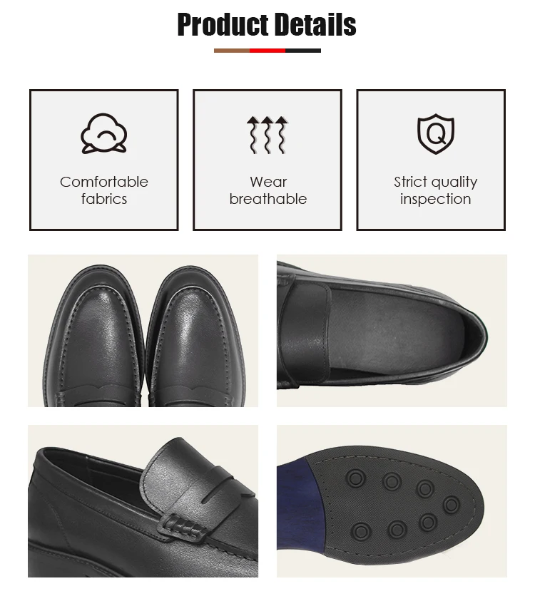 Good Quality Luxury Formal Mens Genuine Leather Dress Loafers Shoes For