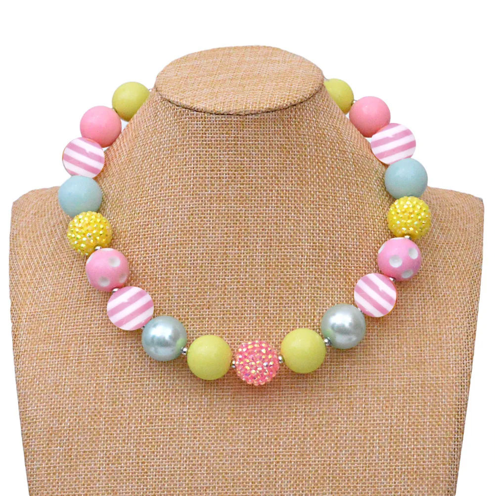 复活节彩色珠子项链手链套装儿童