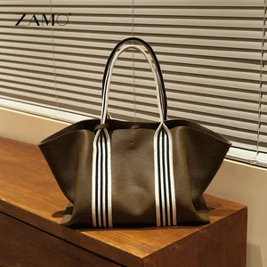 Bag Manufacturer Wholesale High-end Fashion Trends Vintage Genuine Leather Women Shoulder Tote Bags with Big Size