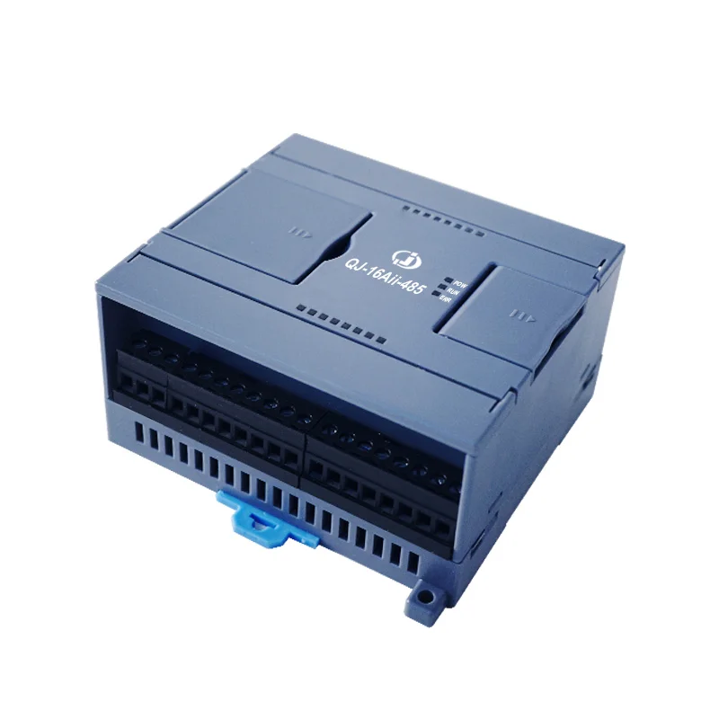 Huaqingjun 16-Channel RS485 Communication Analog Inputs Module 0-5V 0-10V Modbus RTU 16AI Module for PLC